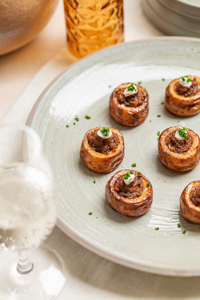 Vegan Cashew-Onion Filled Potatoes