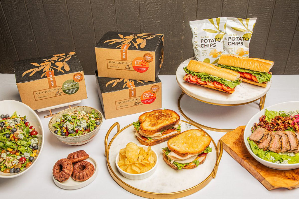Gourmondo box lunches, sandwich, salad, bowls
