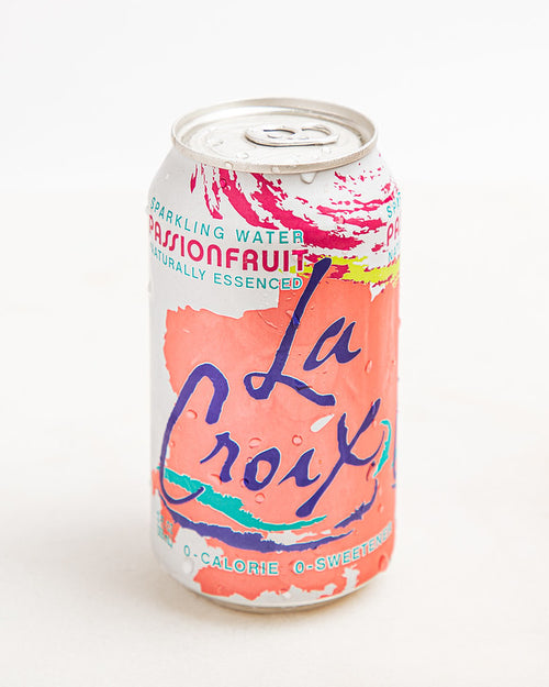 Can of la croix sparkling water passionfruit flavor