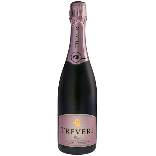 Bottle of sparkling rose wine