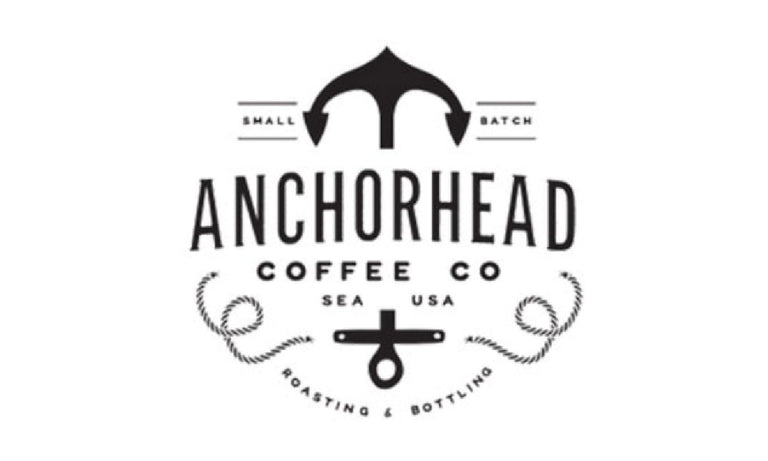 Anchorhead Coffee Co logo with text and graphics on a white background
