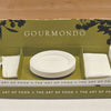 Cardboard box with compostable plates, napkins, and cutlery