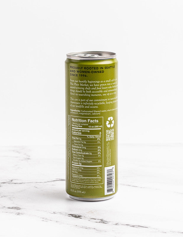 Can of Gourmondo branded sparkling water with added electrolytes