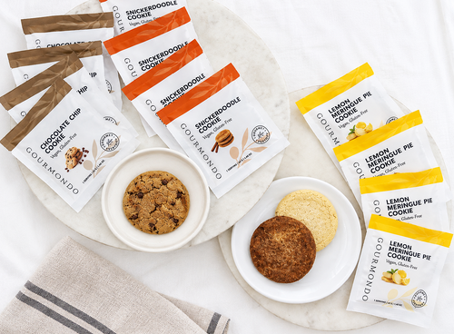 gluten free vegan cookies with chocolate, snickerdoodle and lemon meringue pie 