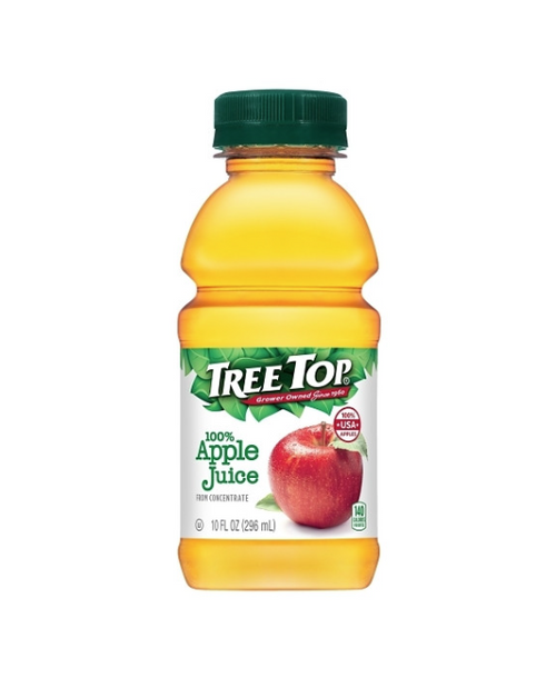 10oz bottle of Tree Top 100% Apple Juice
