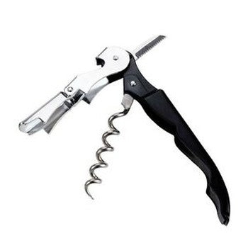 Wine key opened to show corkscrew part